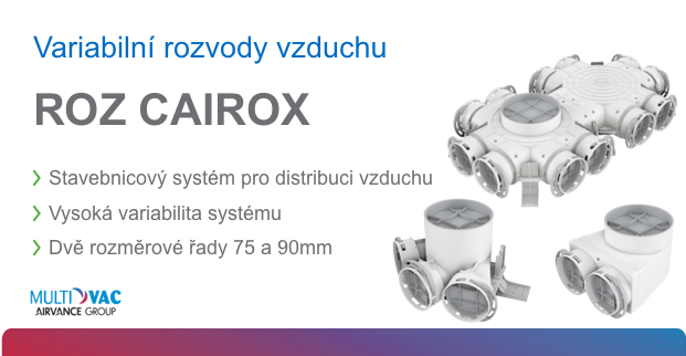 Stavebnicový systém určený pro distribuci vzduchu v rezidenčních aplikacích.